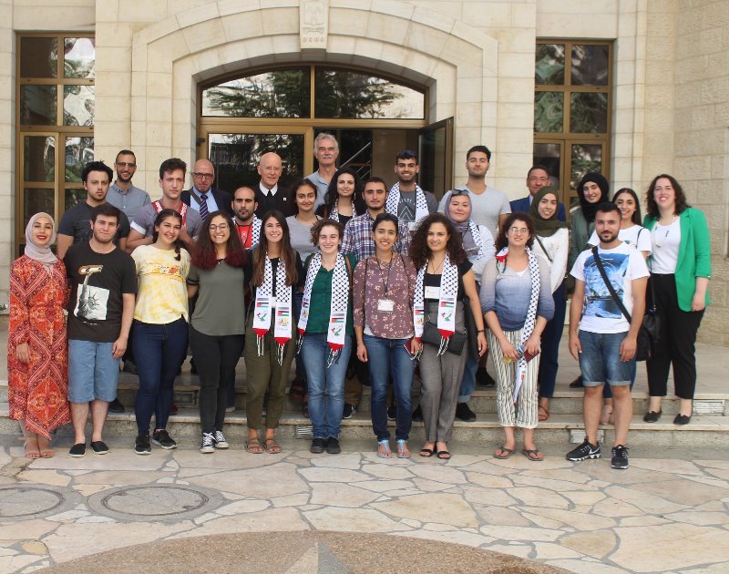 Palestinian Diaspora Delegation at Bethlehem University for a Visit