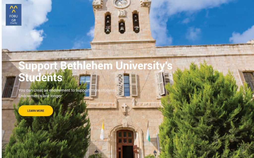 Friends of Bethlehem University Great Britain Charity Bethlehem
