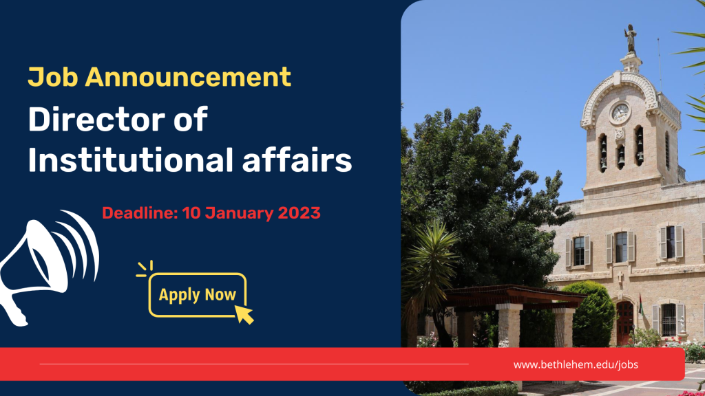 Vacancy: Director of Institutional Affairs