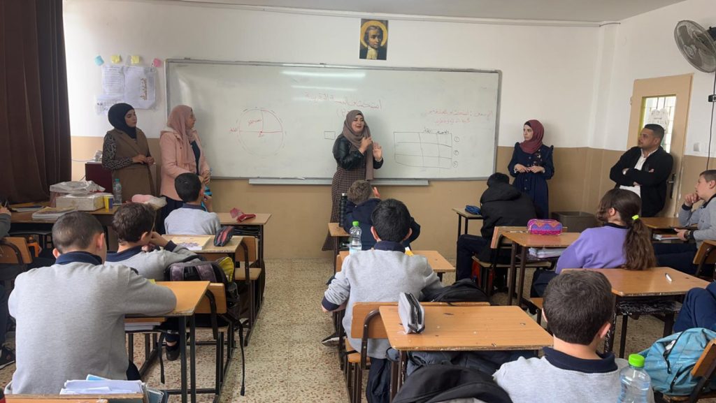 نشاطا صفيا في مدرسة الفرير بيت لحم وذلك بمناسبة اليوم العالمي للرياضيات